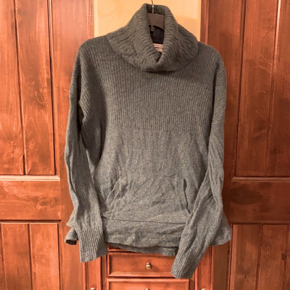 CASHMERE green cowl neck sweater